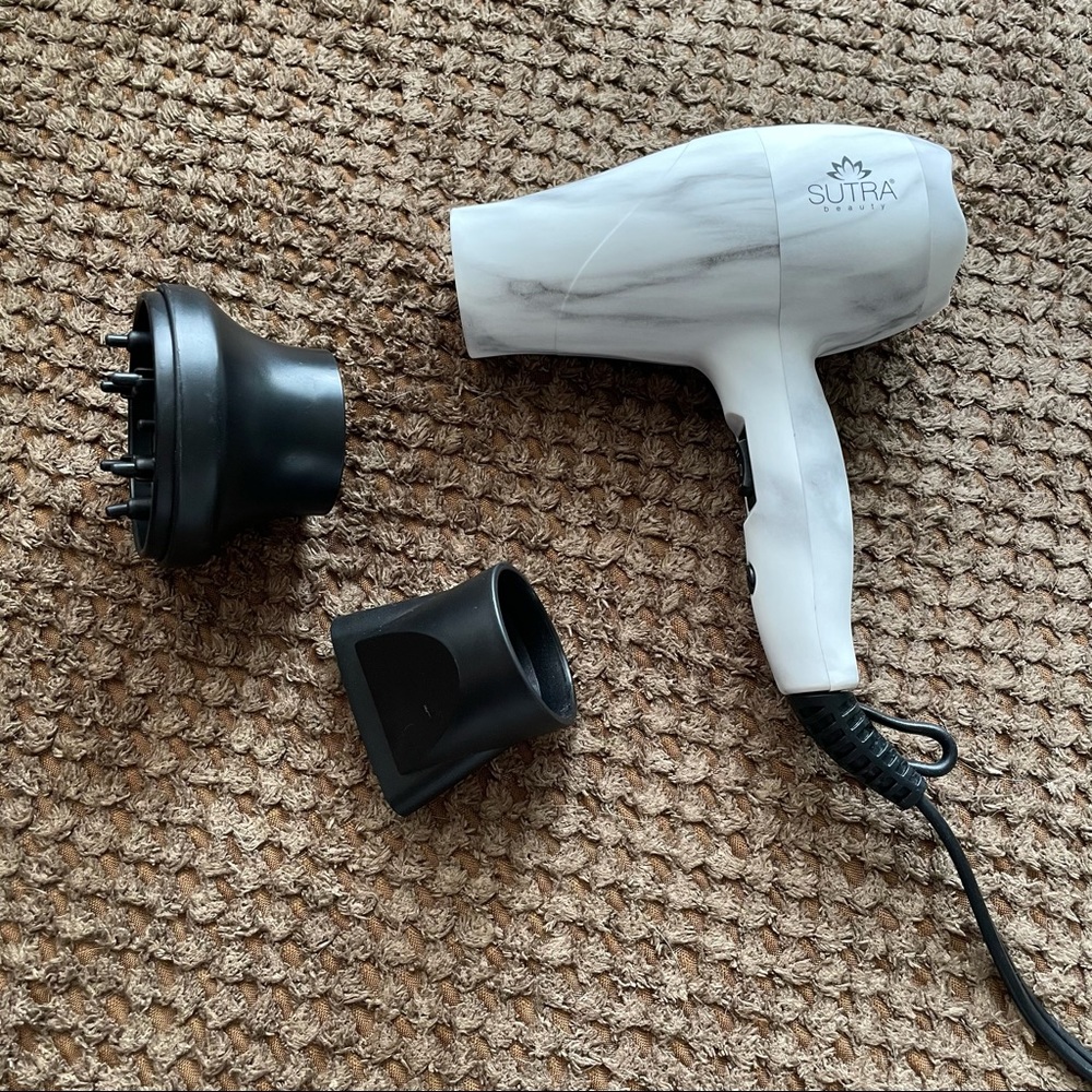 Sutra Mini Hair Dryer (black white marble)